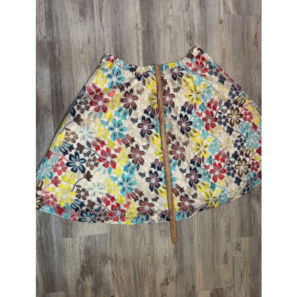 Eva Franco Embroidered Floral Fit Flare Midi Skirt Women 22W - Picture 5 of 7